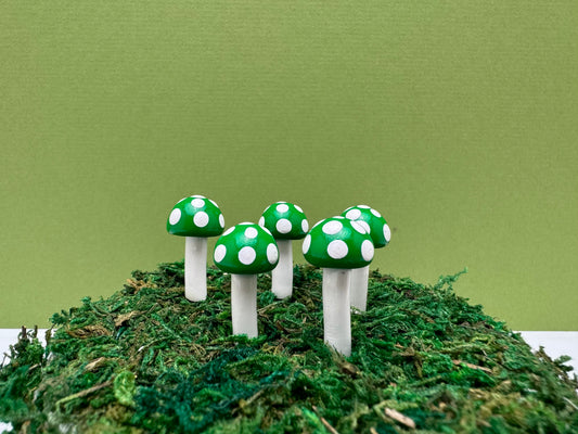 Ball Mushroom Picks - Emerald Green