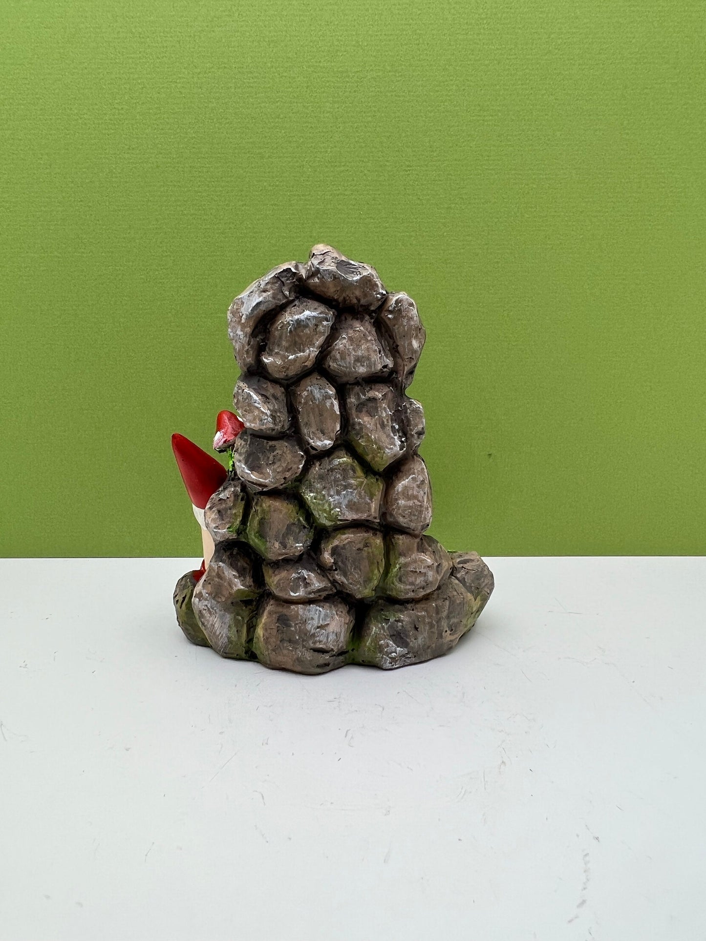 Waterfall with Gnome and Stone Accent