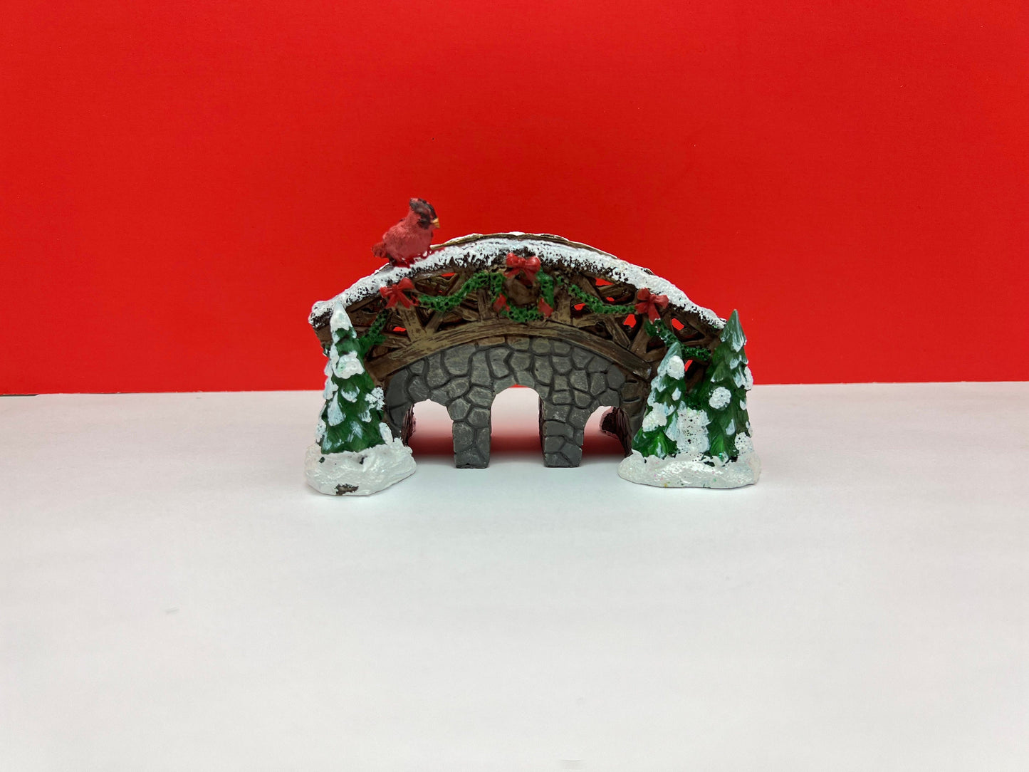 Christmas Resin Bridge with Wreath