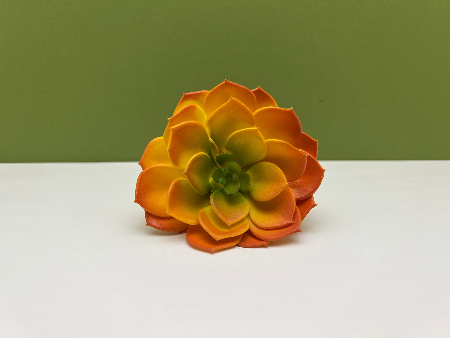 Fairy Garden Miniature Faux Echeveria Succulent Pick - Yellow/Orange
