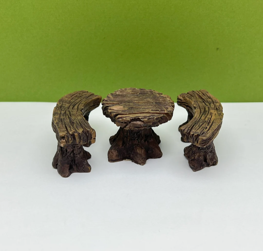 Faux Wood Table and Chair Set