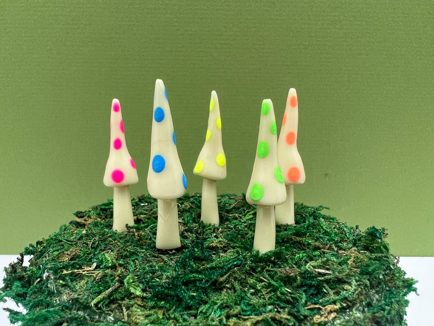 Gnome Mushroom Picks - Glow in the Dark