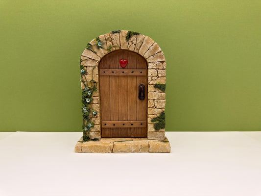 Cobblestone Door with Heart Accent