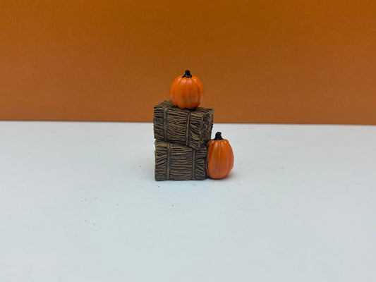 Haybale Pumpkin Stack Halloween