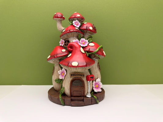 LED Toad Stool Mushroom Cluster House