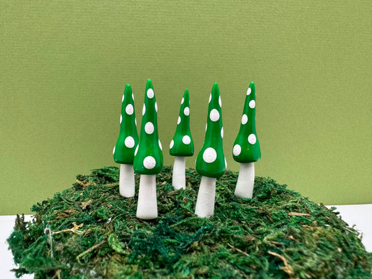 Gnome Mushroom Picks - Emerald