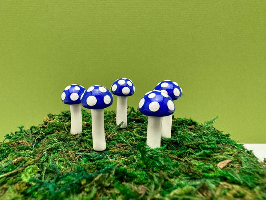 Ball Mushroom Picks - Dark Blue