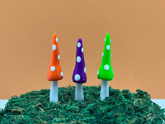 Halloween Gnome Mushrooms - Set of 3