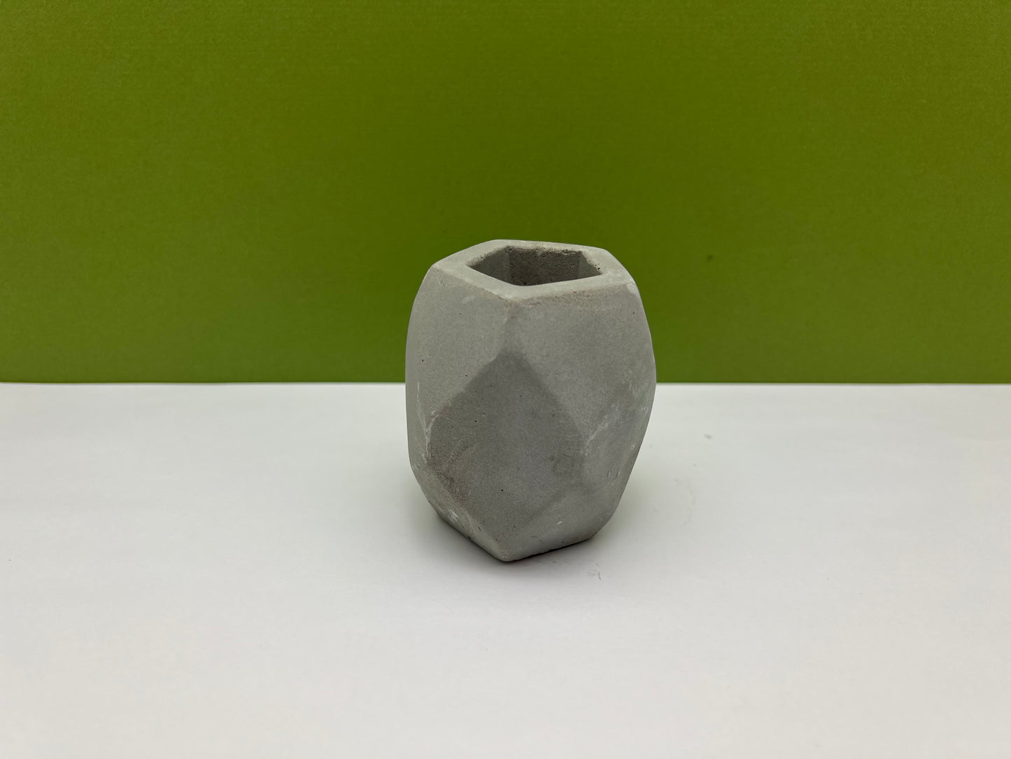 Cement Geometric Faceted Planter for Succulents Cactus Arrangements