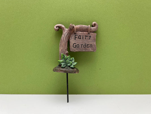 "Fairy Garden" Sign on stem