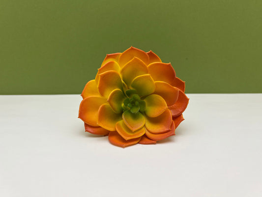 Fairy Garden Miniature Faux Echeveria Succulent Pick - Yellow/Orange