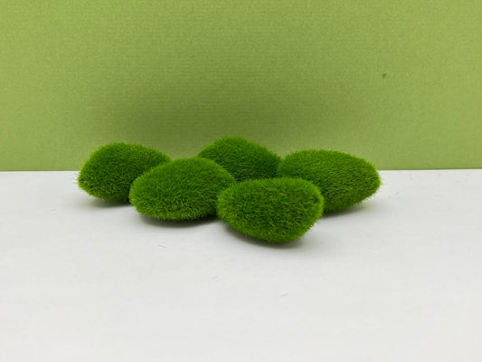 Artificial Moss Rocks Small Set of 5
