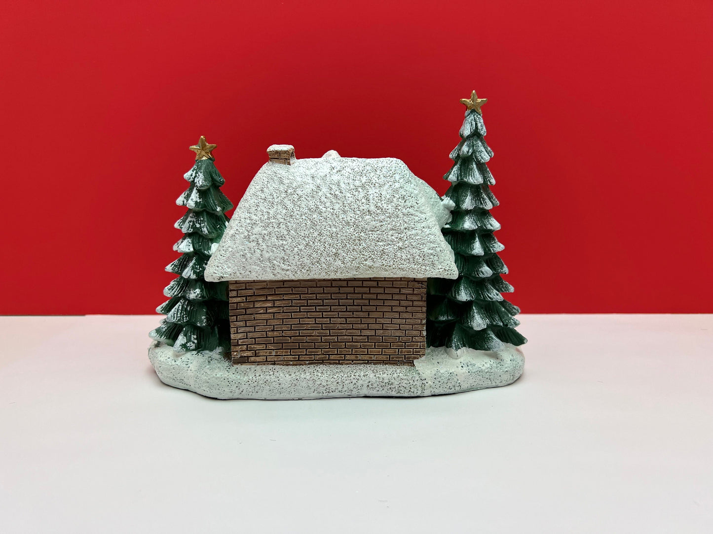 Christmas Resin LED House with Pond
