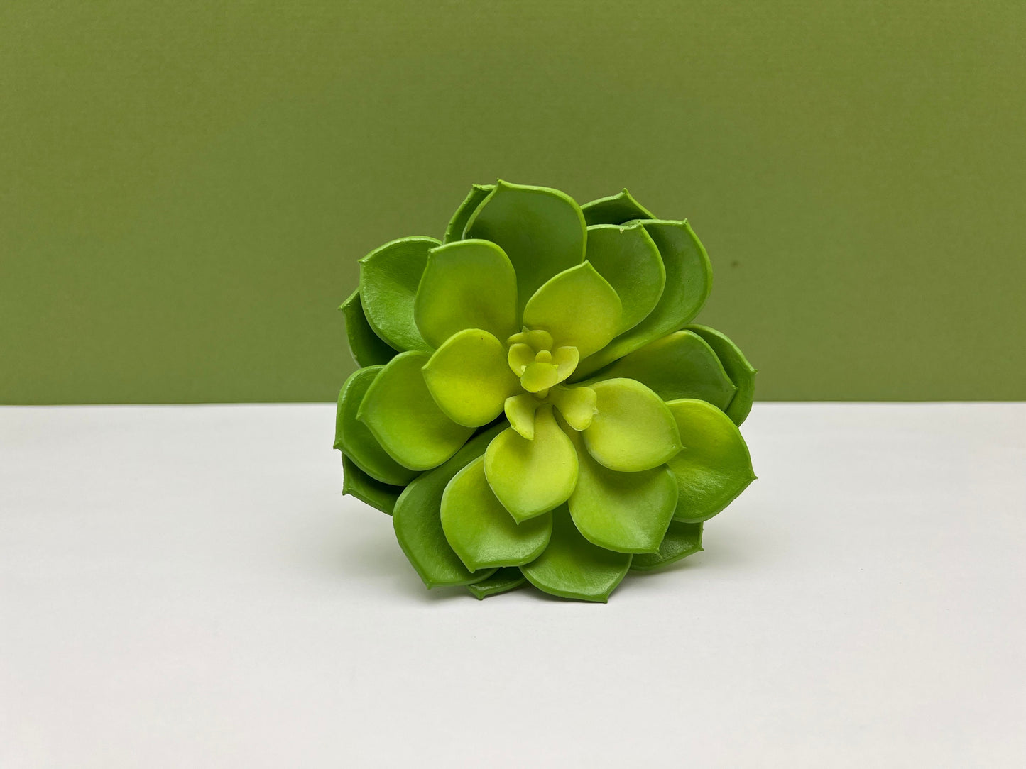 Fairy Garden Miniature Faux Echeveria Succulent Pick - Bright Green