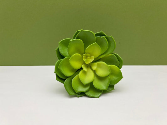 Fairy Garden Miniature Faux Echeveria Succulent Pick - Bright Green