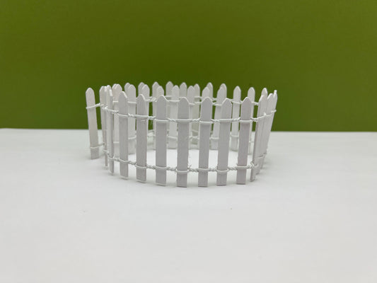 Wood Picket Fence - White