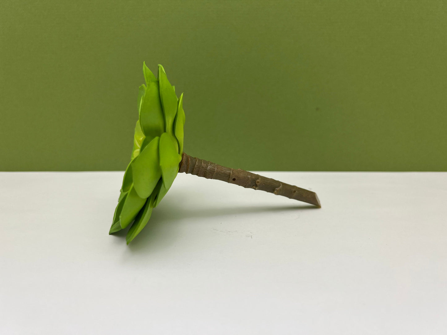 Fairy Garden Miniature Faux Echeveria Succulent Pick - Bright Green