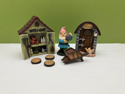 7pc Gnome Work-shed Set
