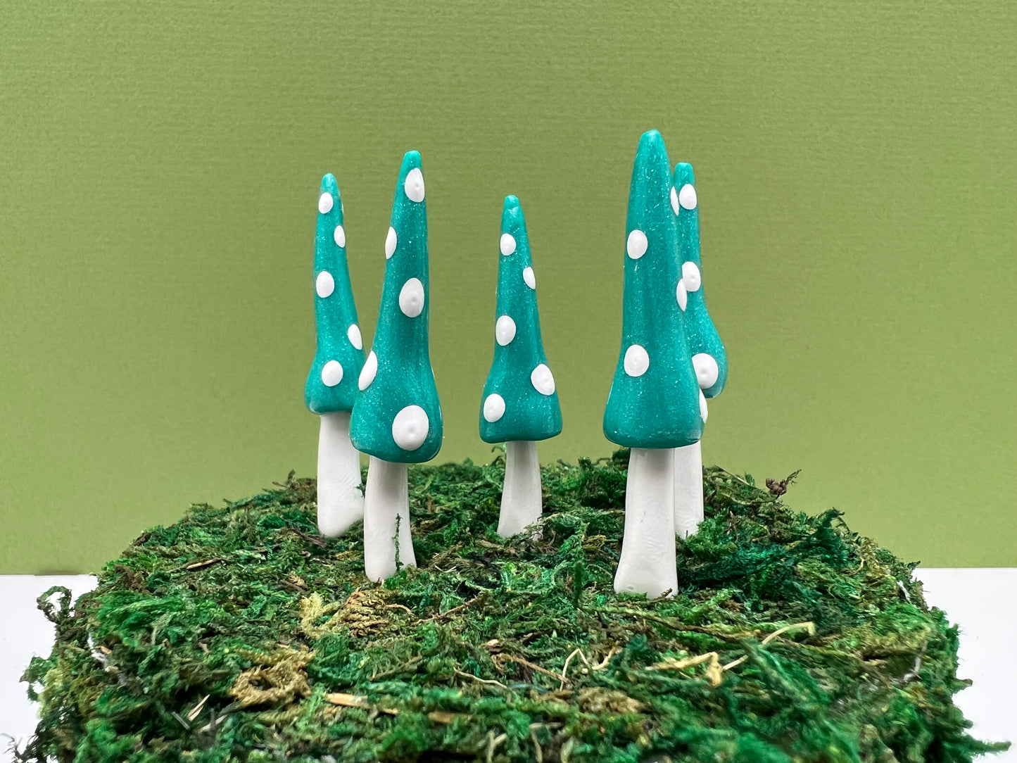 Gnome Mushroom Picks - Turquoise