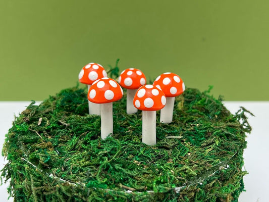 Ball Mushroom Picks - Orange