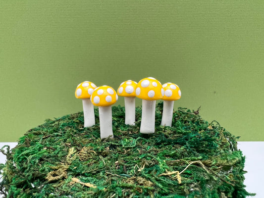Ball Mushroom Picks - Yellow